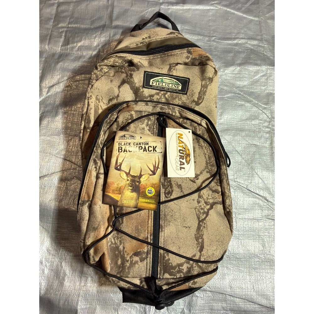 NWT Fieldline Black Canyon Hunting Backpack Natural Gear Camo Bungee Pack